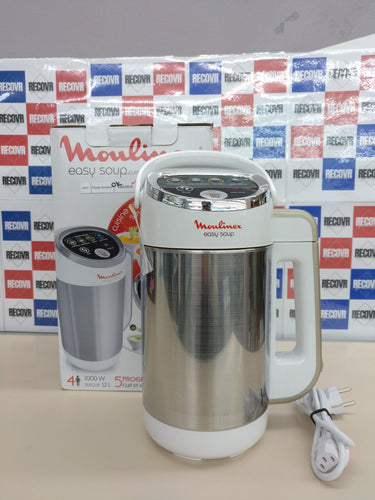 Sopera Eléctrica 1,2L Inox y Blanca Moulinex Easy Soup